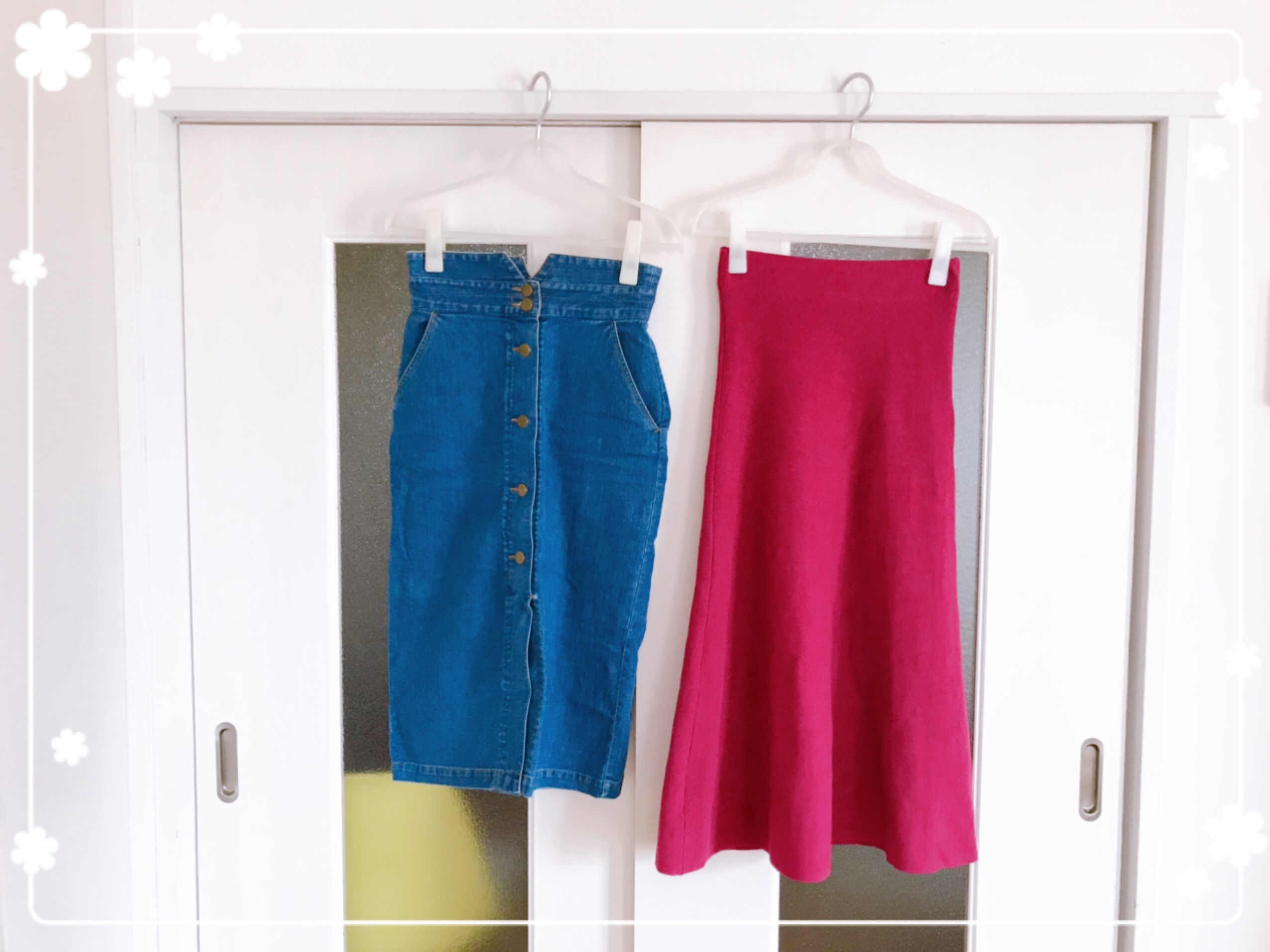 シンプルなデザインのスカート